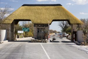 Andersson Gate arrival at Etosha National Park