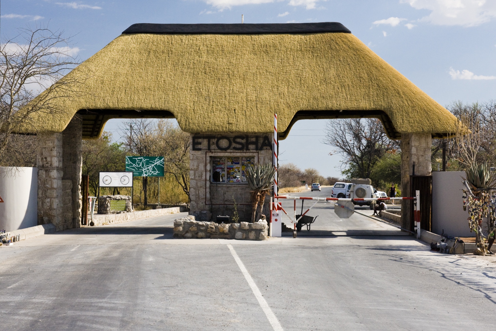 Andersson Gate arrival at Etosha National Park