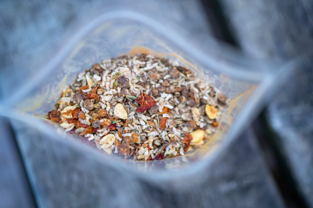 Shelf-stable vegetarian camping food for an Etosha road trip