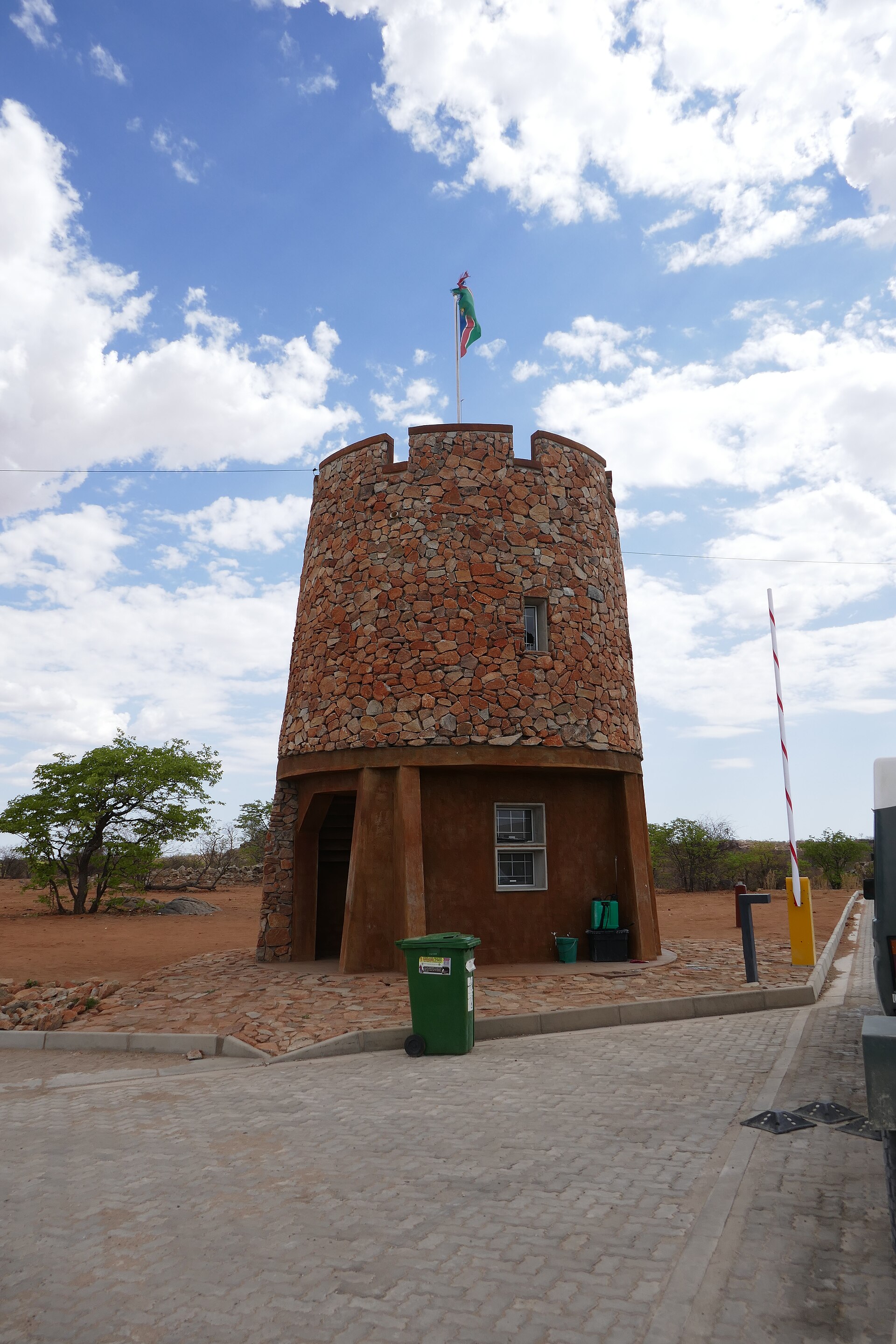 Galton Gate history — Etosha entrance sign illustrating Galton Gate history